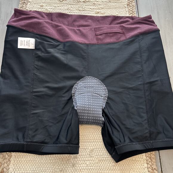 Terry Cycling Maroon Purple Black Fixie Skirt Skort w/ Slite Chamois Sz XXL - Picture 6 of 8